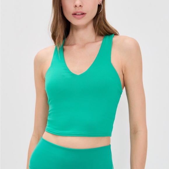 💚ALO Yoga💚 Airbrush Real Bra Tank In Spruce Green - Picture 7 of 9